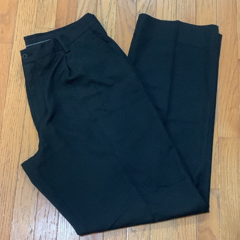 Nike Golf Dri-FIT Men Black Pleated Chino Pants 38x34 RN56323